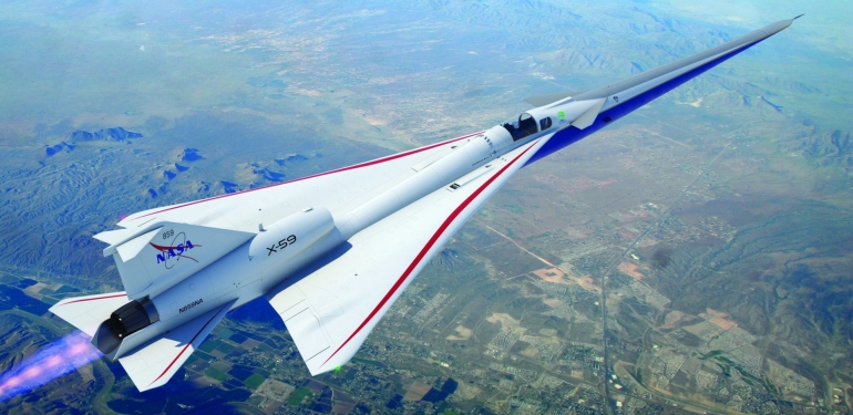 NASA’nın sessiz süpersonik uçağı X-59, ilk uçuşunu gerçekleştirdi